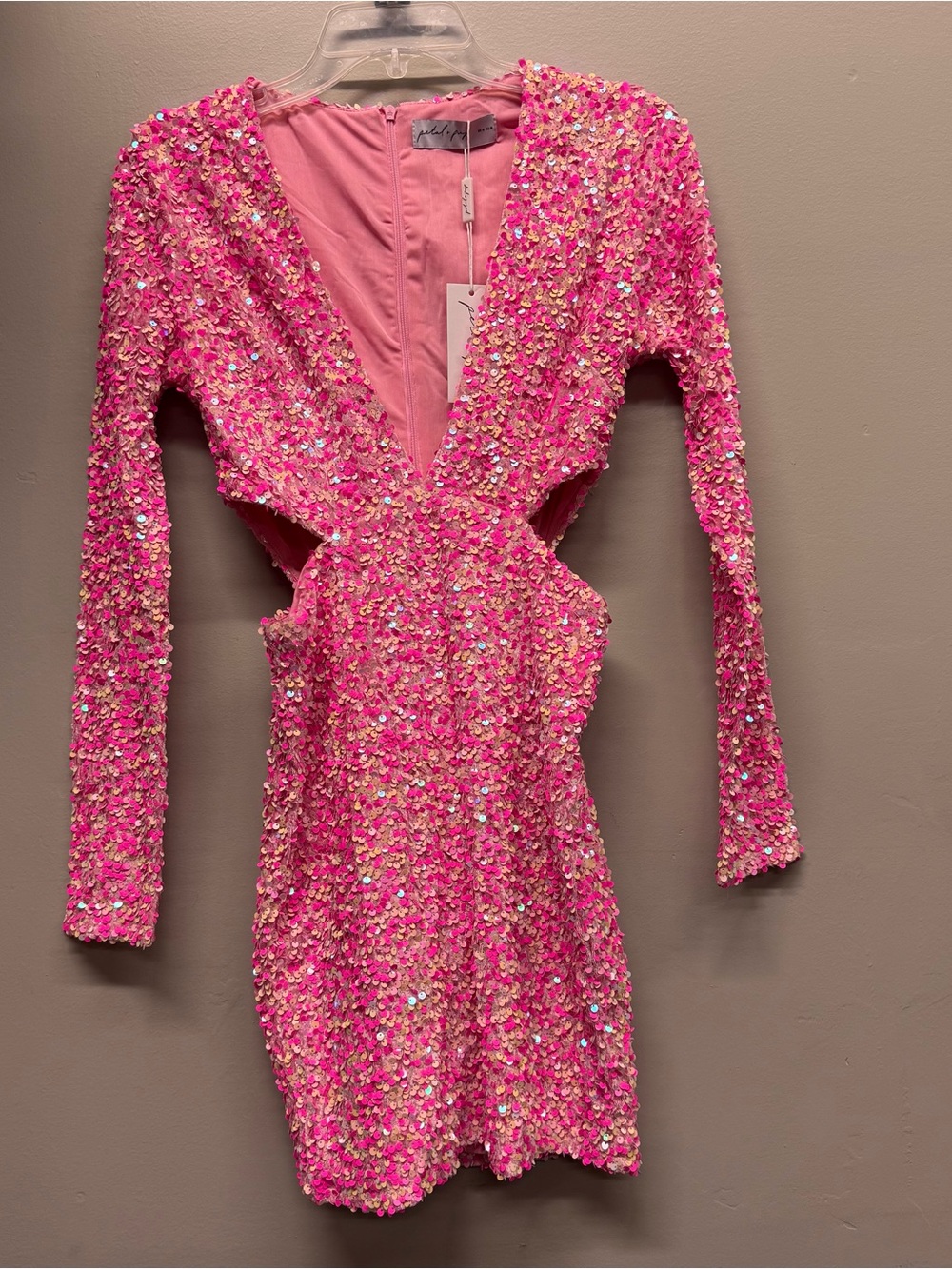Petal & Pup hot pink sequin dress Medium NEW